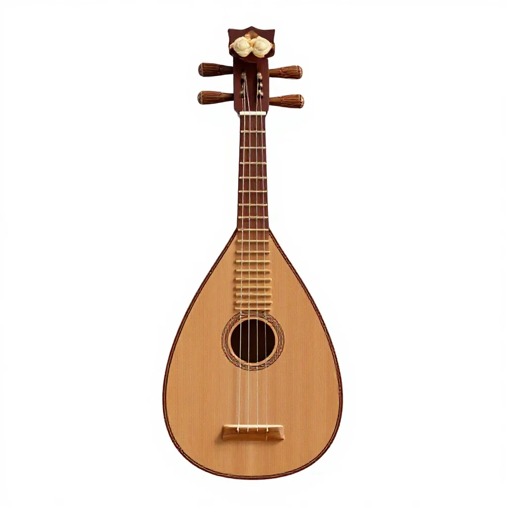 Bard's lute isolated on a white background