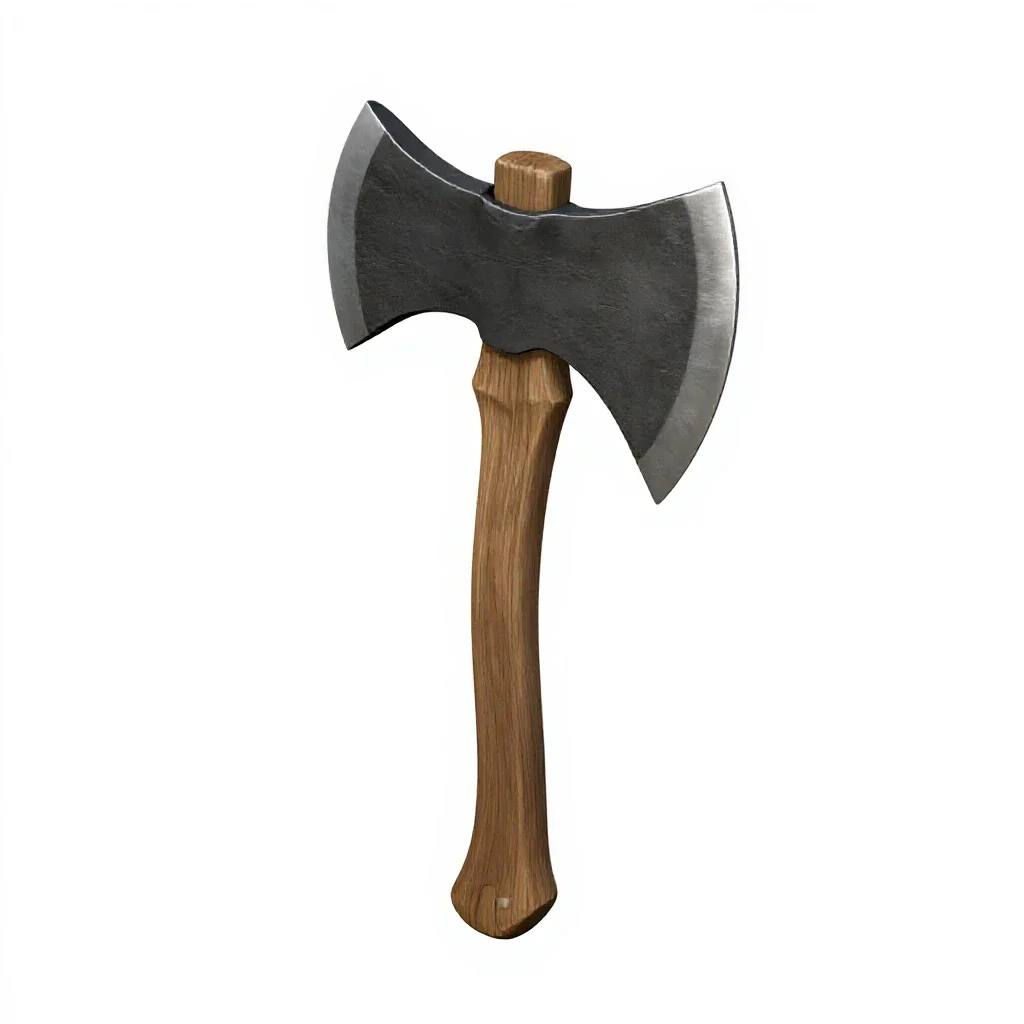 Battle axe isolated on a white background