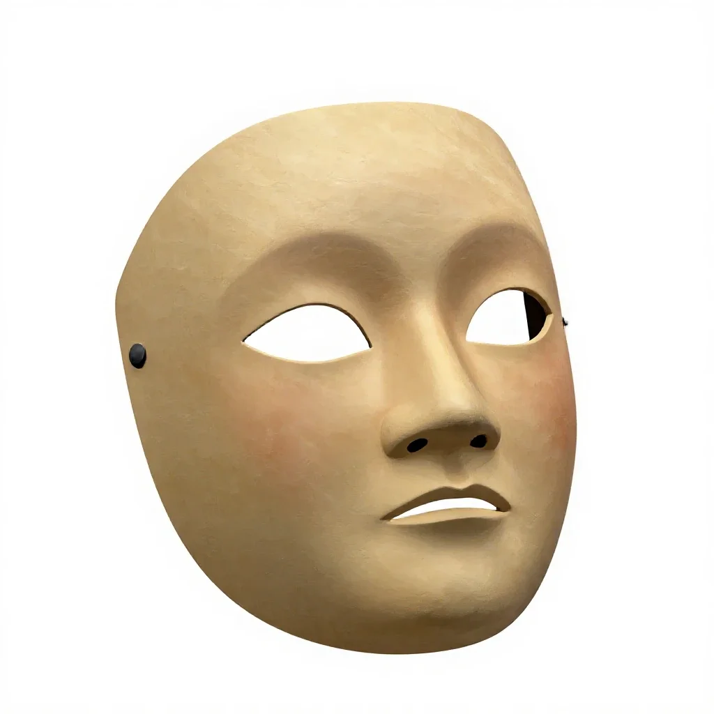 Ceremonial mask isolated on a white background