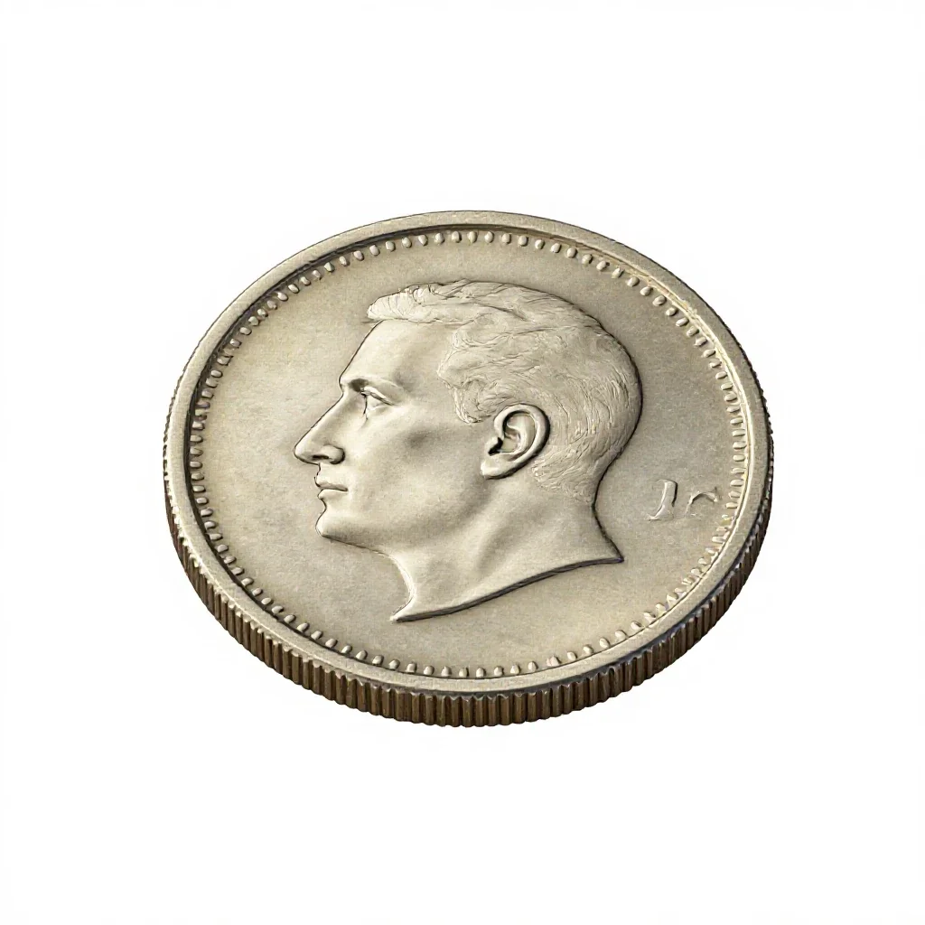 Coin hoard isolated on a white background