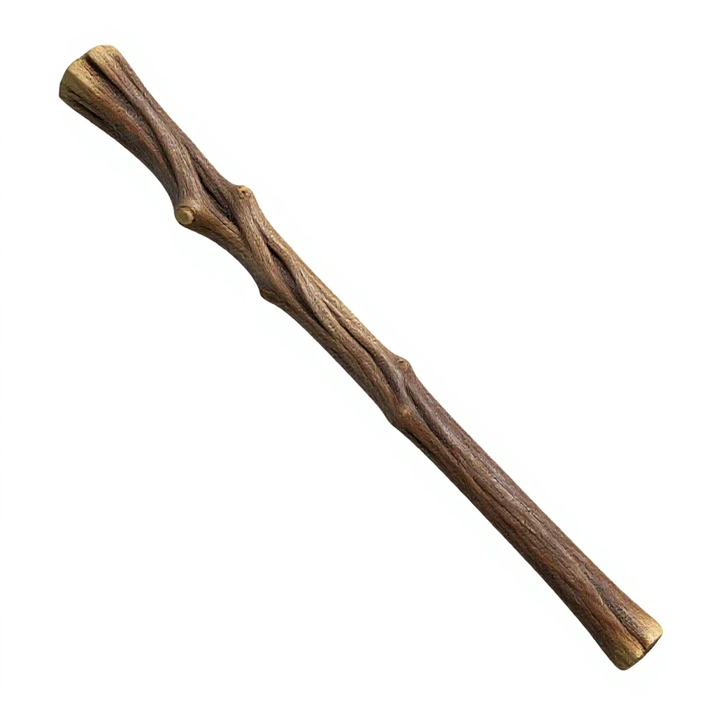 Gnarled wand isolated on a white background