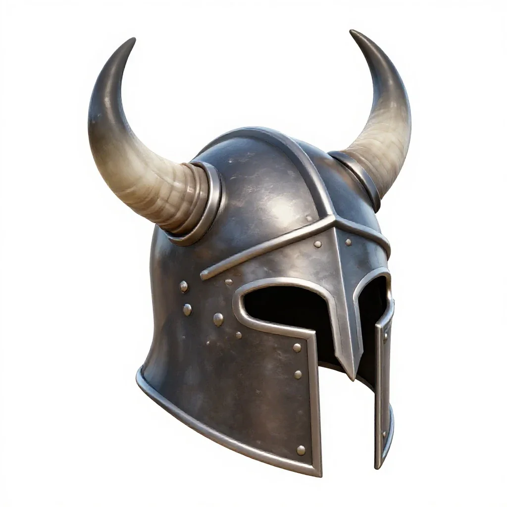 Horned helm isolated on a white background