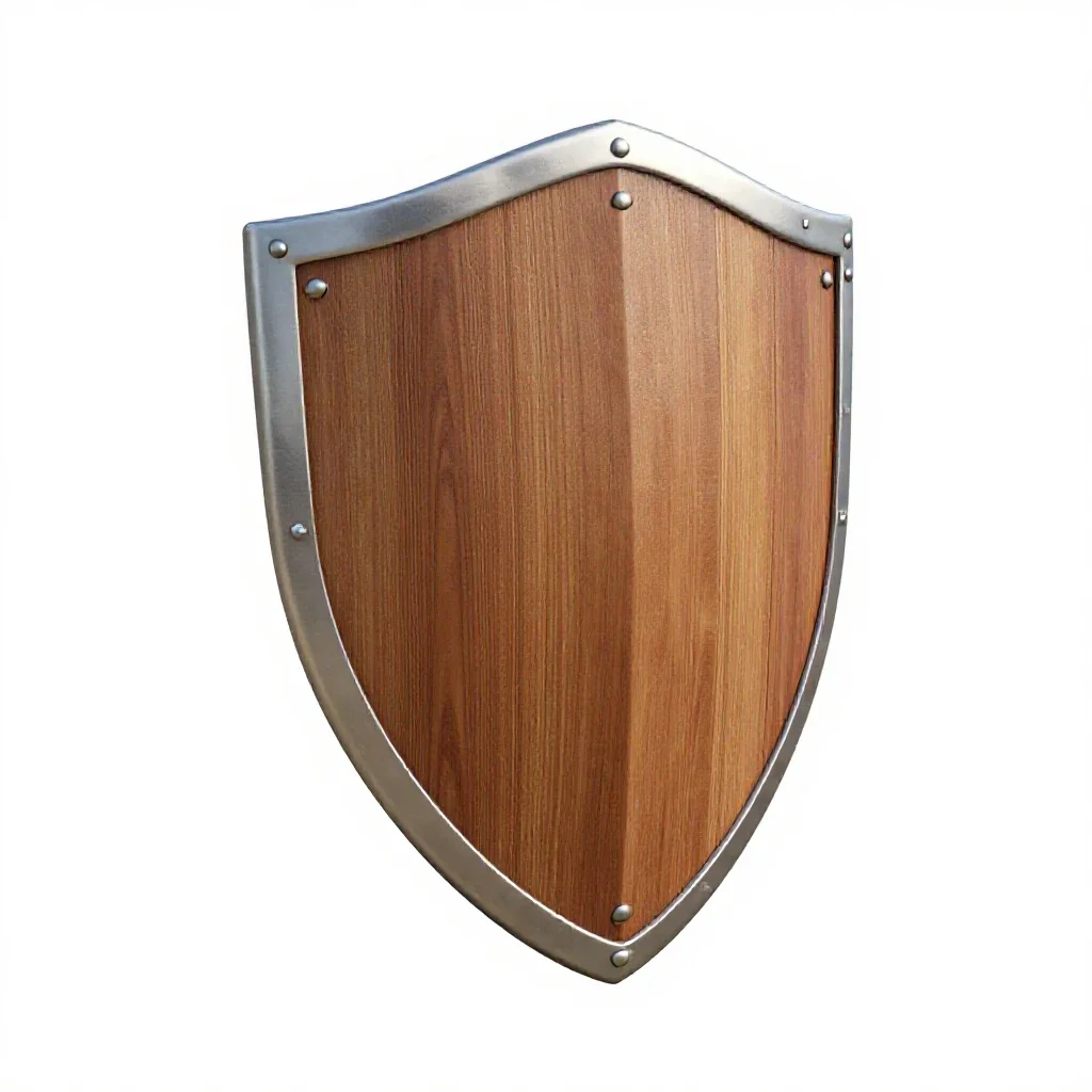 Kite shield isolated on a white background