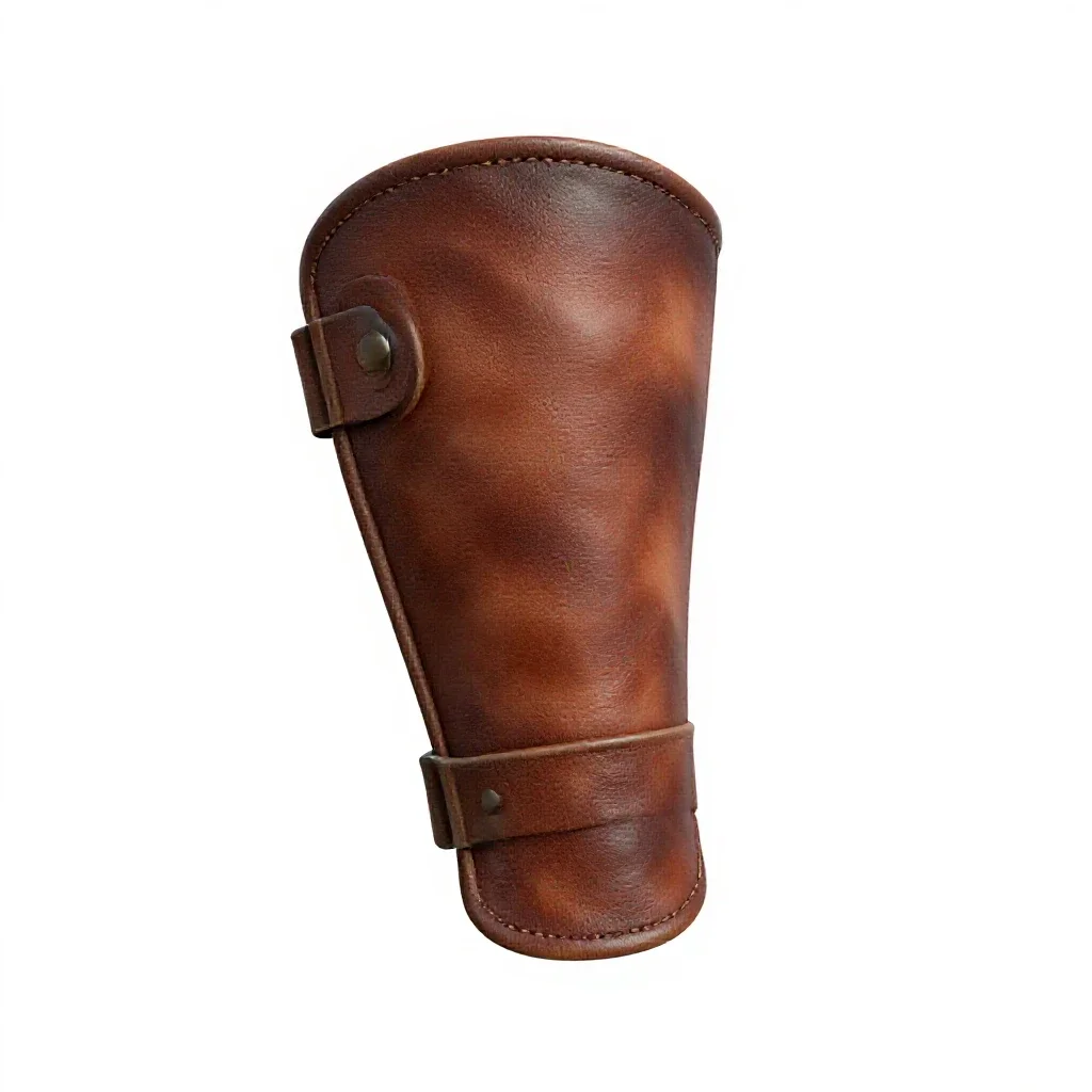 Leather bracer isolated on a white background