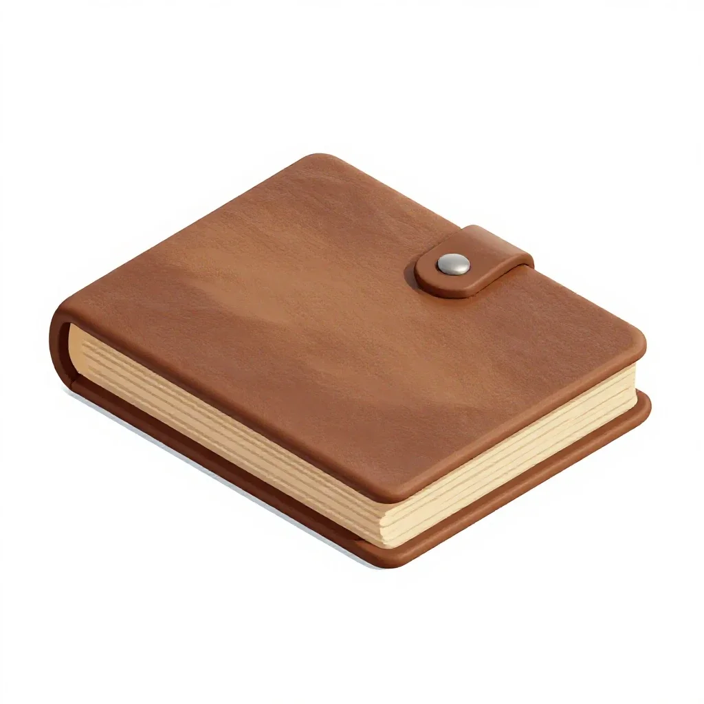 Spellbook with clasps isolated on a white background