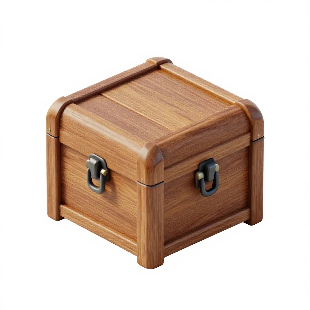 Treasure chest isolated on a white background