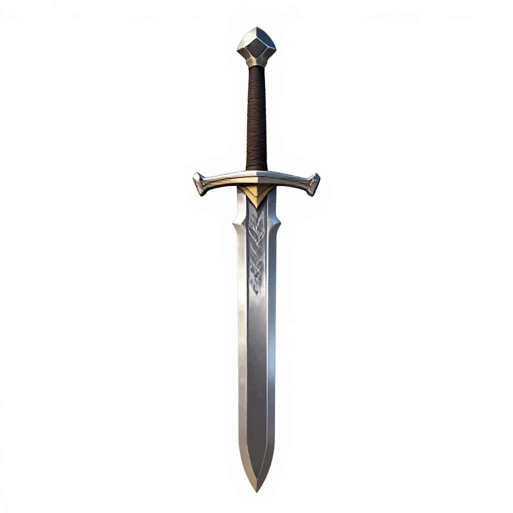 Two-handed greatsword isolated on a white background