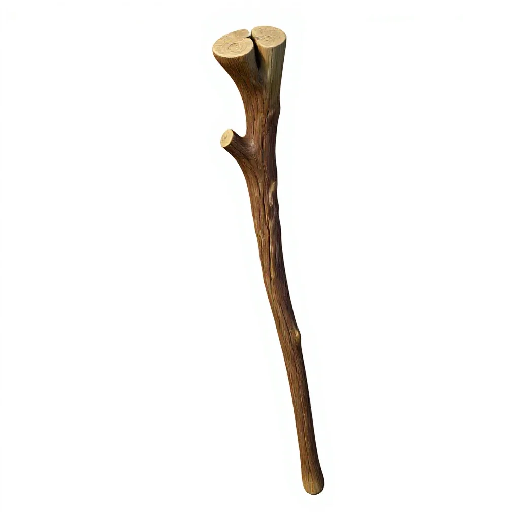 Wizard's staff isolated on a white background