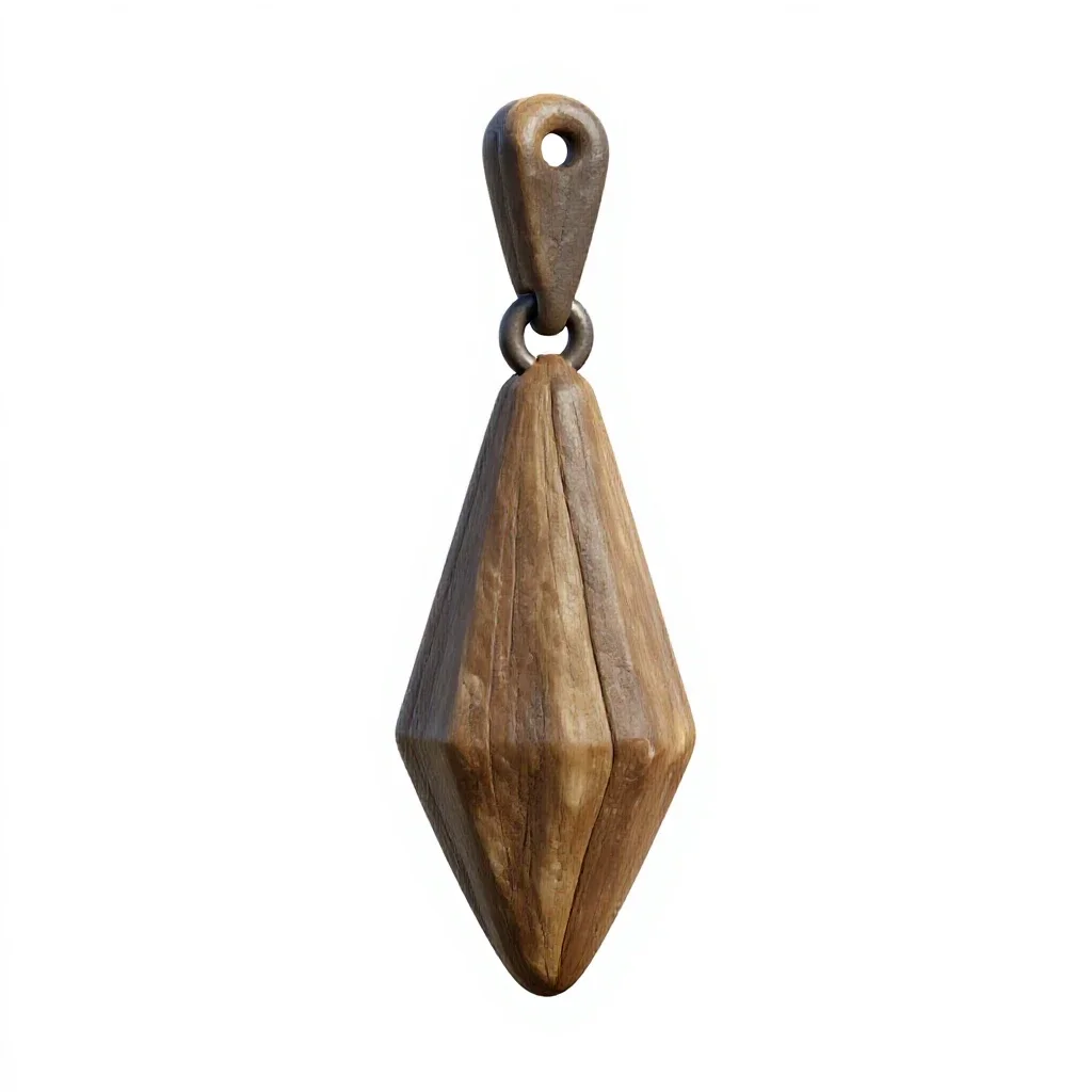 Amulet on a chain isolated on a white background