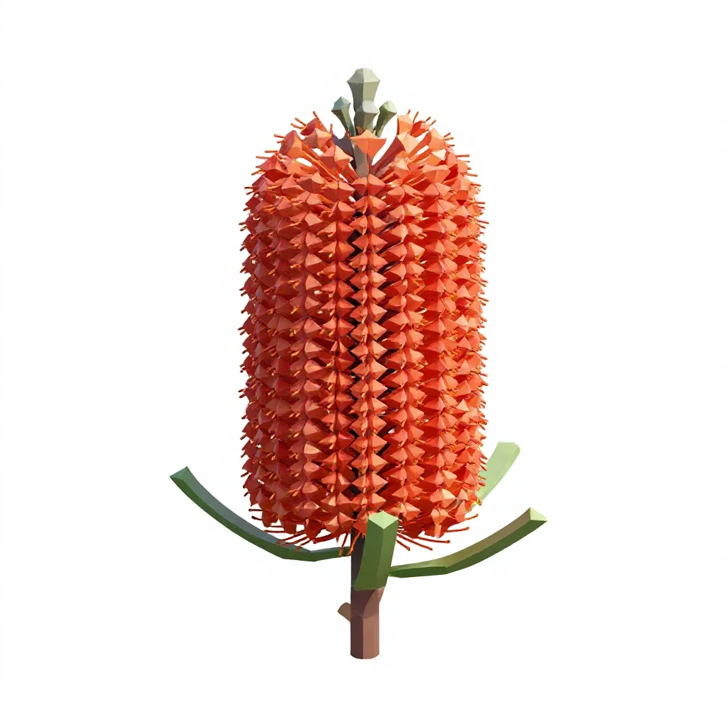 Banksia flower isolated on a white background