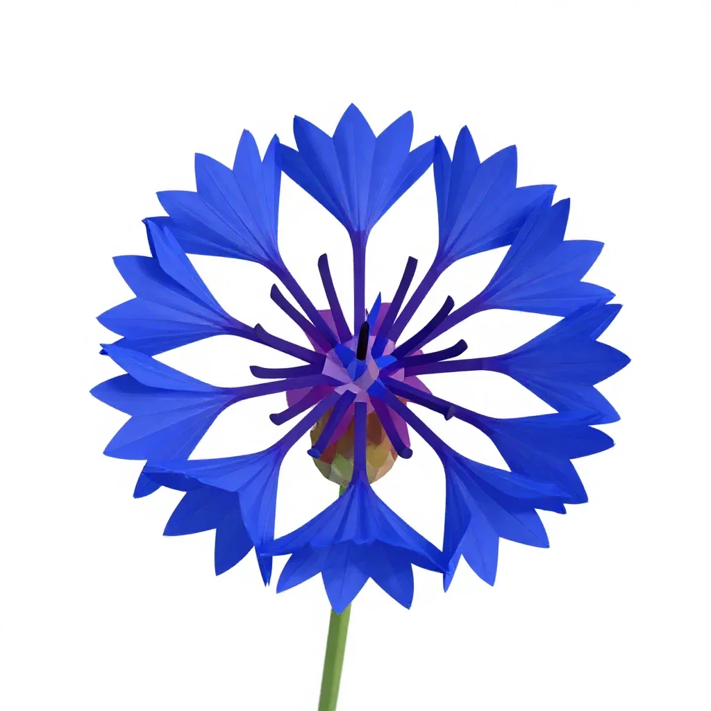 Cornflower isolated on a white background