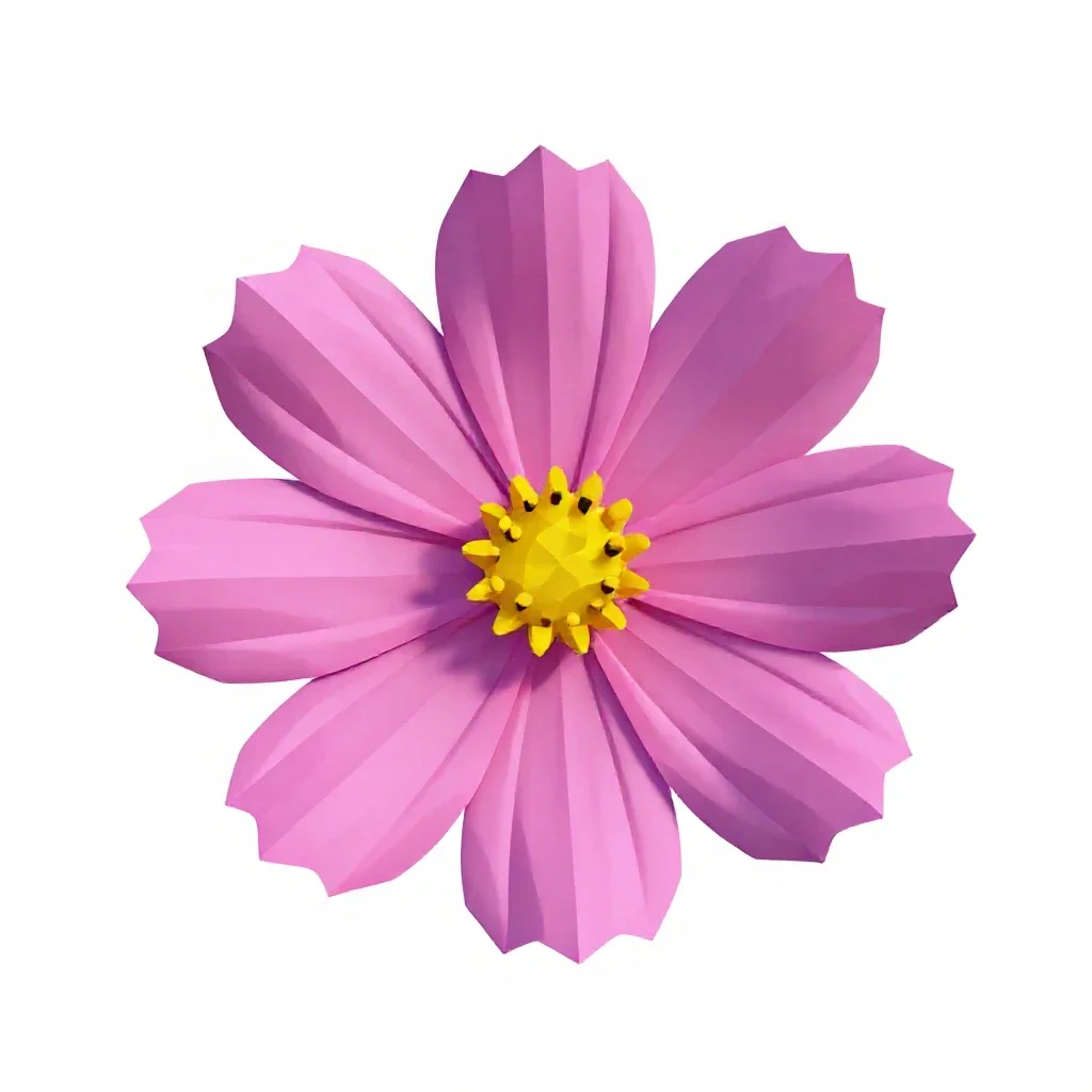 Cosmos flower isolated on a white background