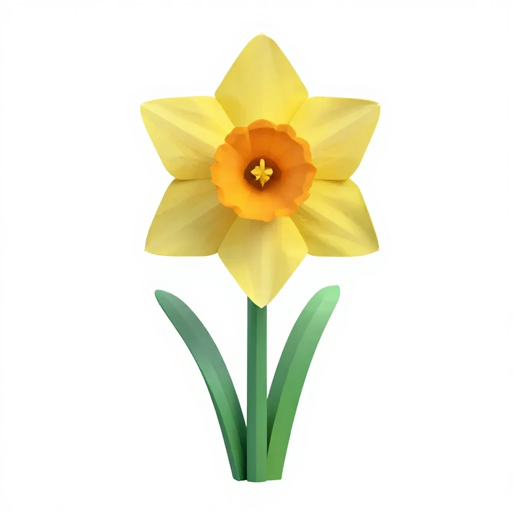 Daffodil isolated on a white background