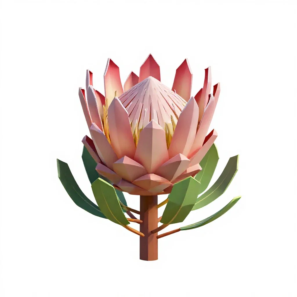 King protea isolated on a white background