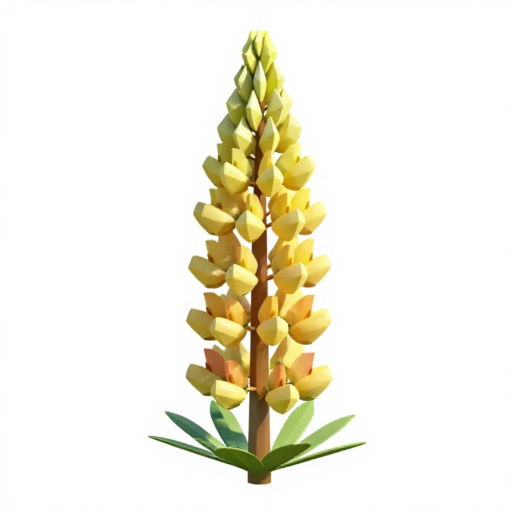 Lupin spike isolated on a white background
