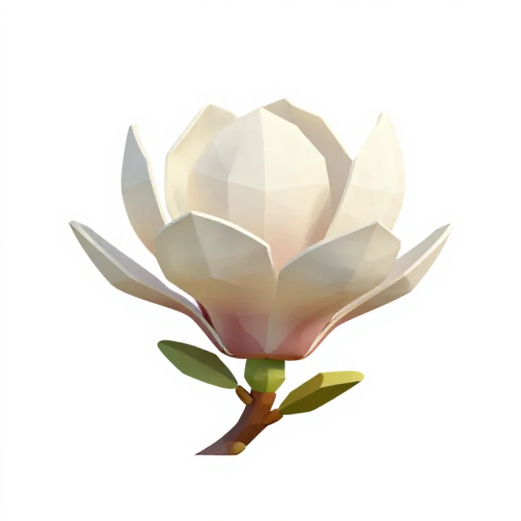 Magnolia flower isolated on a white background