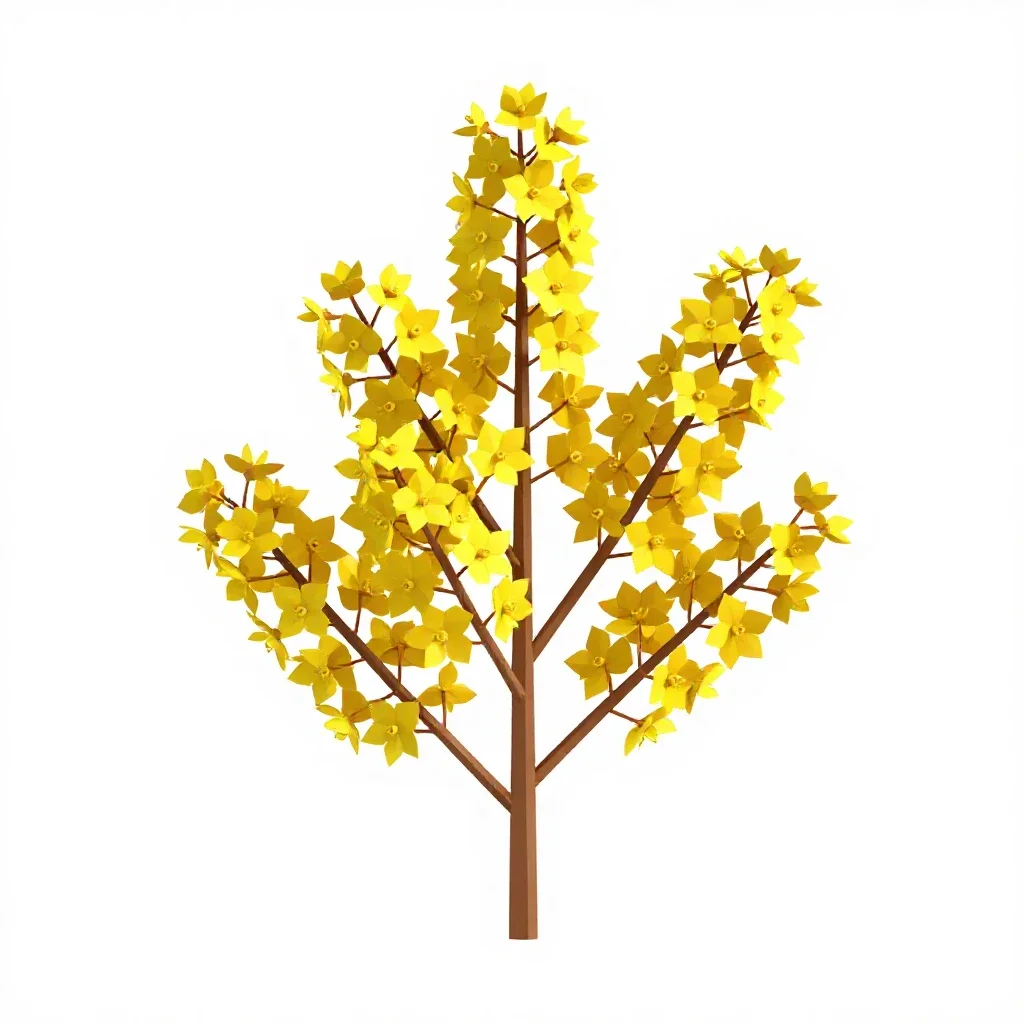Manuka blossom branch isolated on a white background