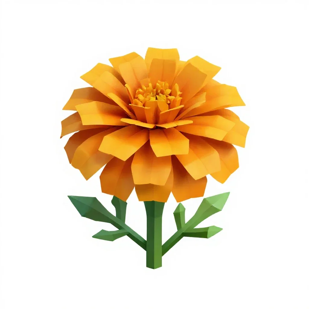 Marigold isolated on a white background