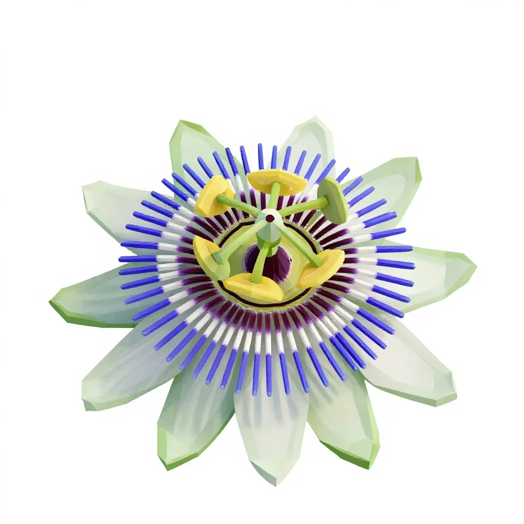 Passionflower isolated on a white background