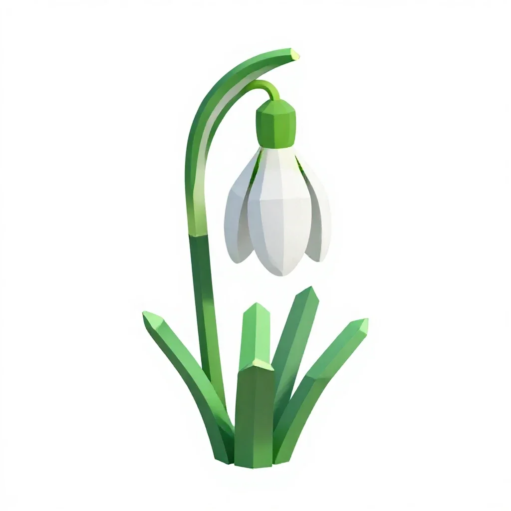 Snowdrop isolated on a white background