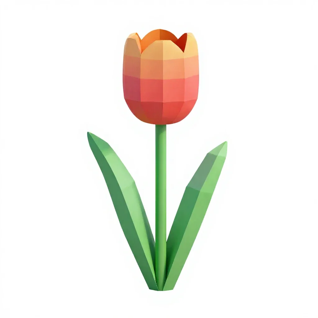 Tulip isolated on a white background
