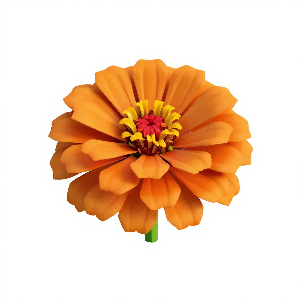 Zinnia isolated on a white background