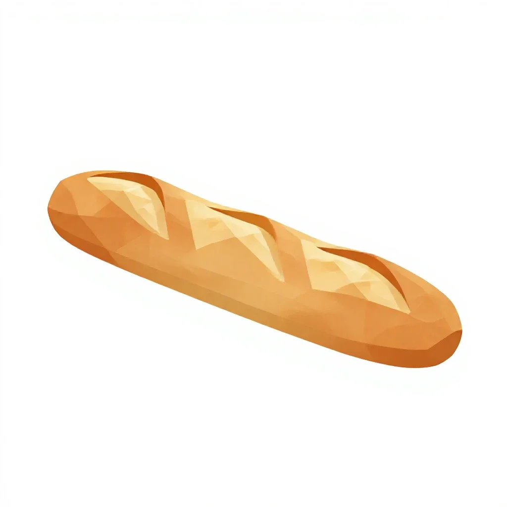 Baguette isolated on a white background
