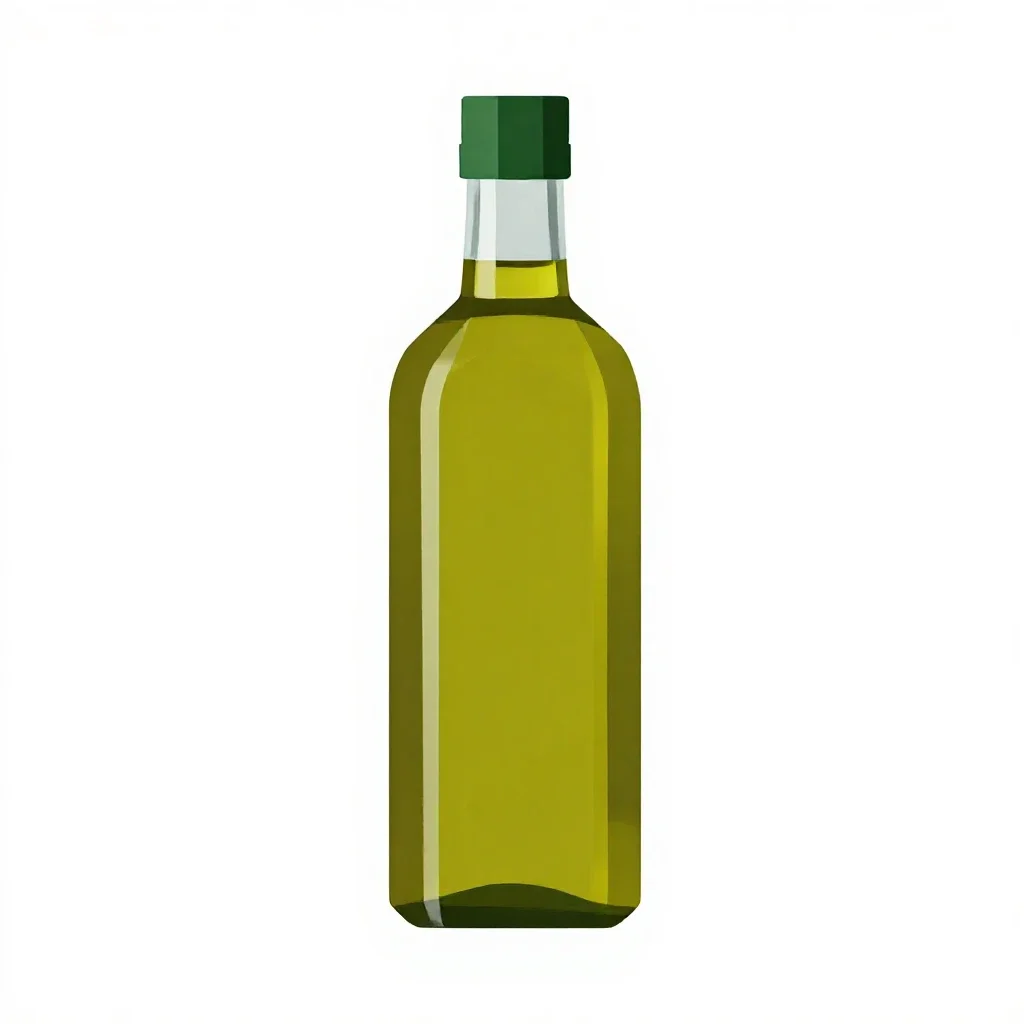 Bottle of olive oil isolated on a white background
