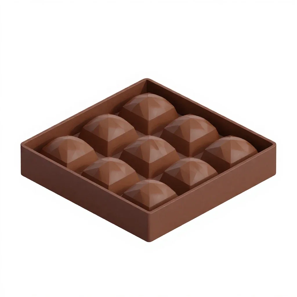 Box of chocolates isolated on a white background