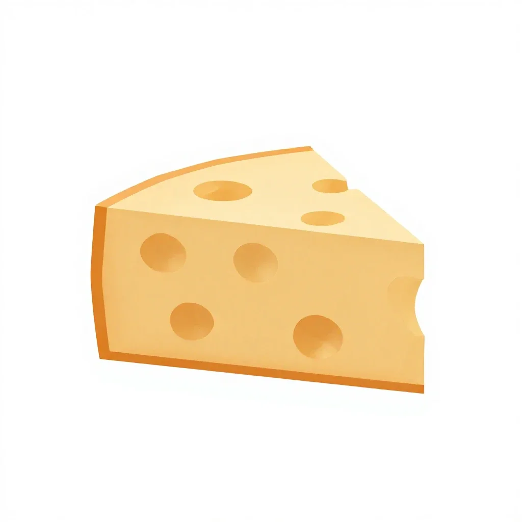 Cheese wheel wedge isolated on a white background