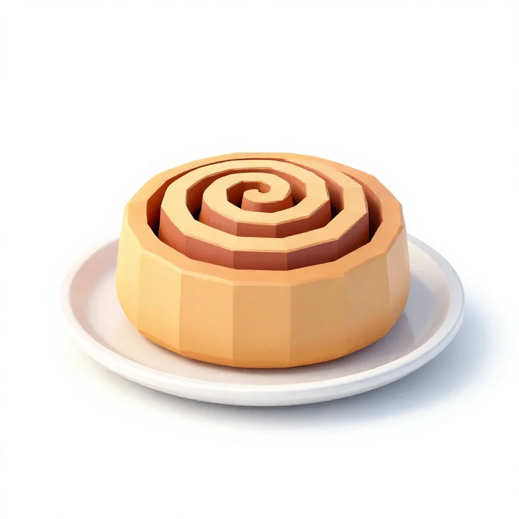 Cinnamon roll isolated on a white background