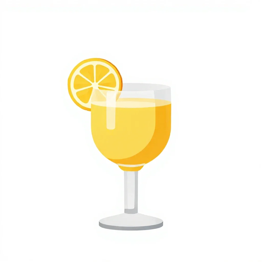 Cocktail with a citrus twist isolated on a white background