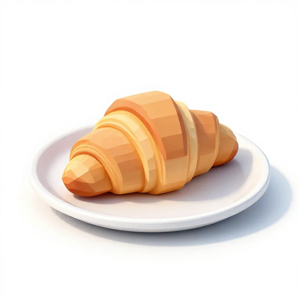Croissant isolated on a white background
