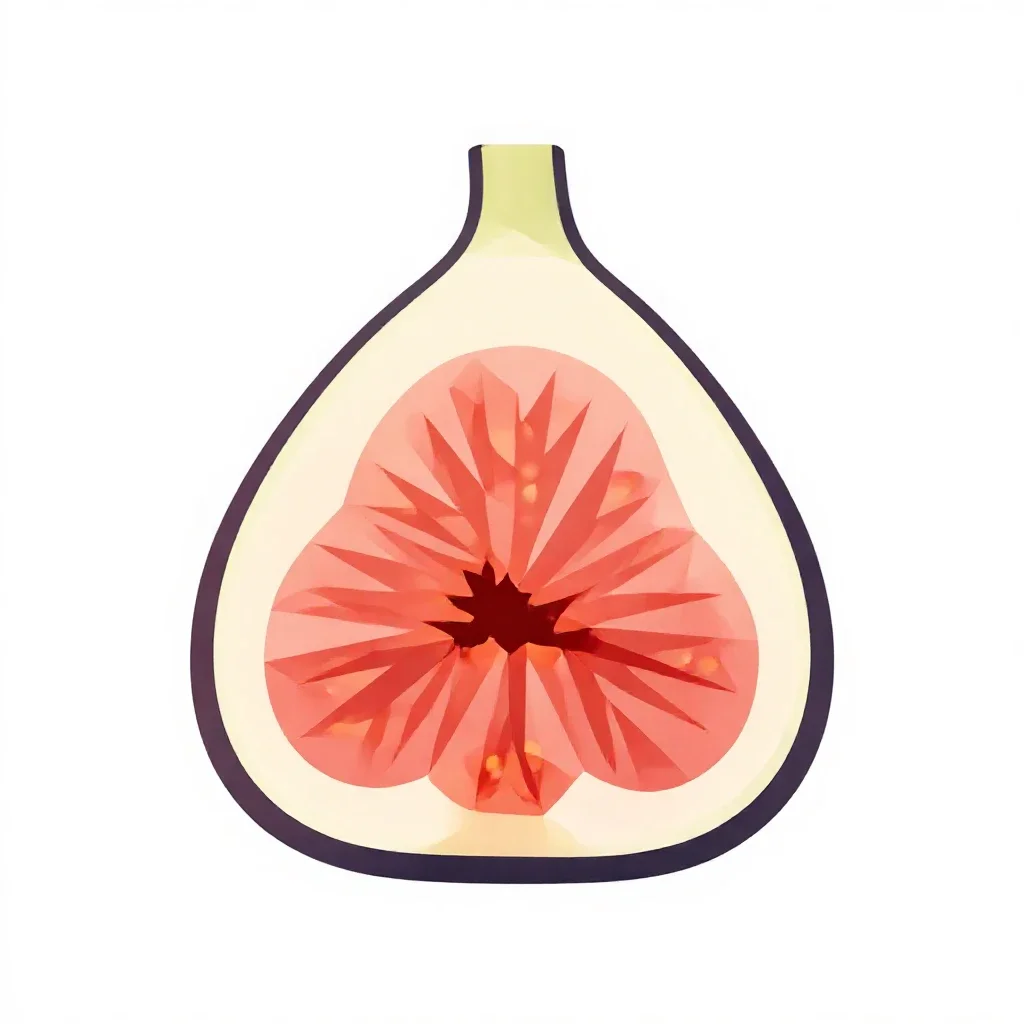Fig cut open isolated on a white background