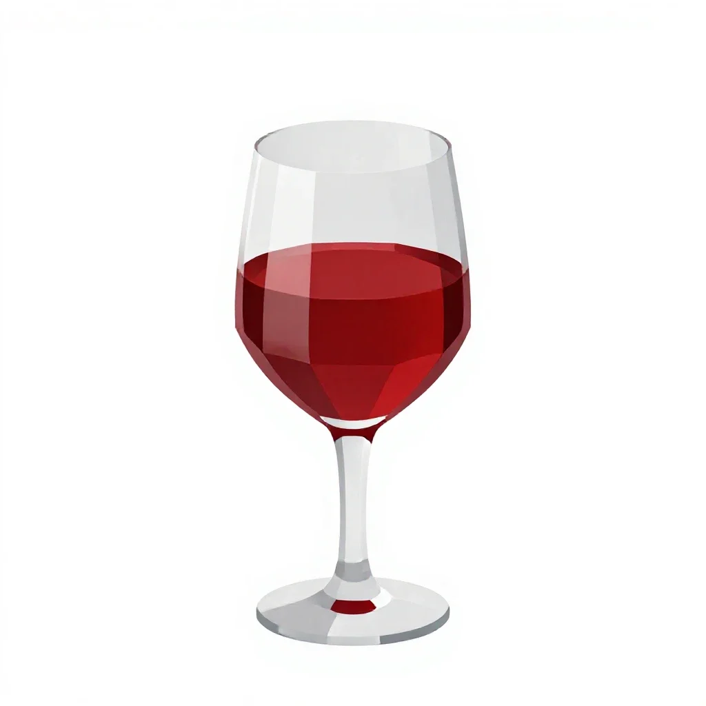 Glass of red wine isolated on a white background