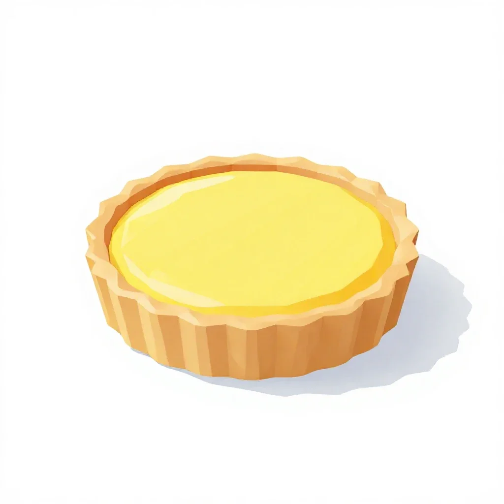 Lemon tart isolated on a white background