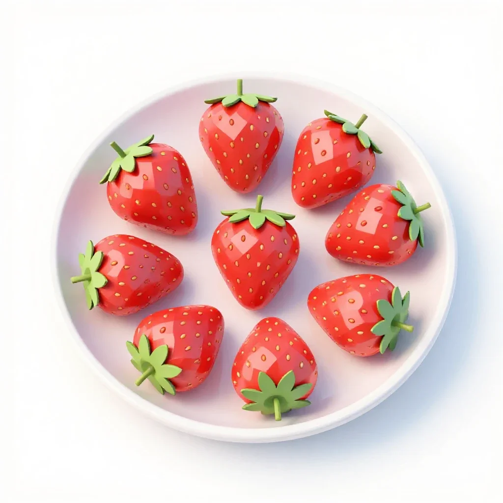 Punnet of strawberries isolated on a white background