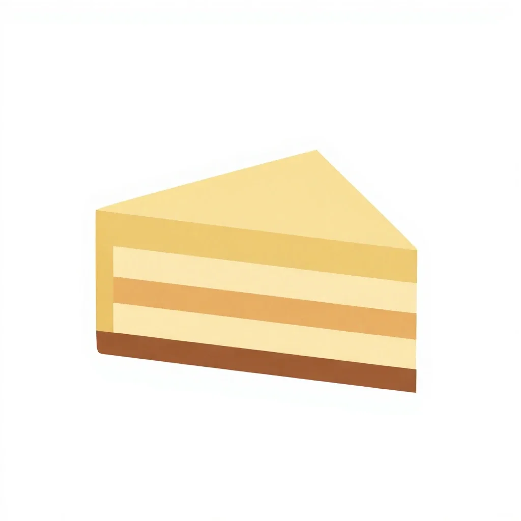 Slice of layer cake isolated on a white background