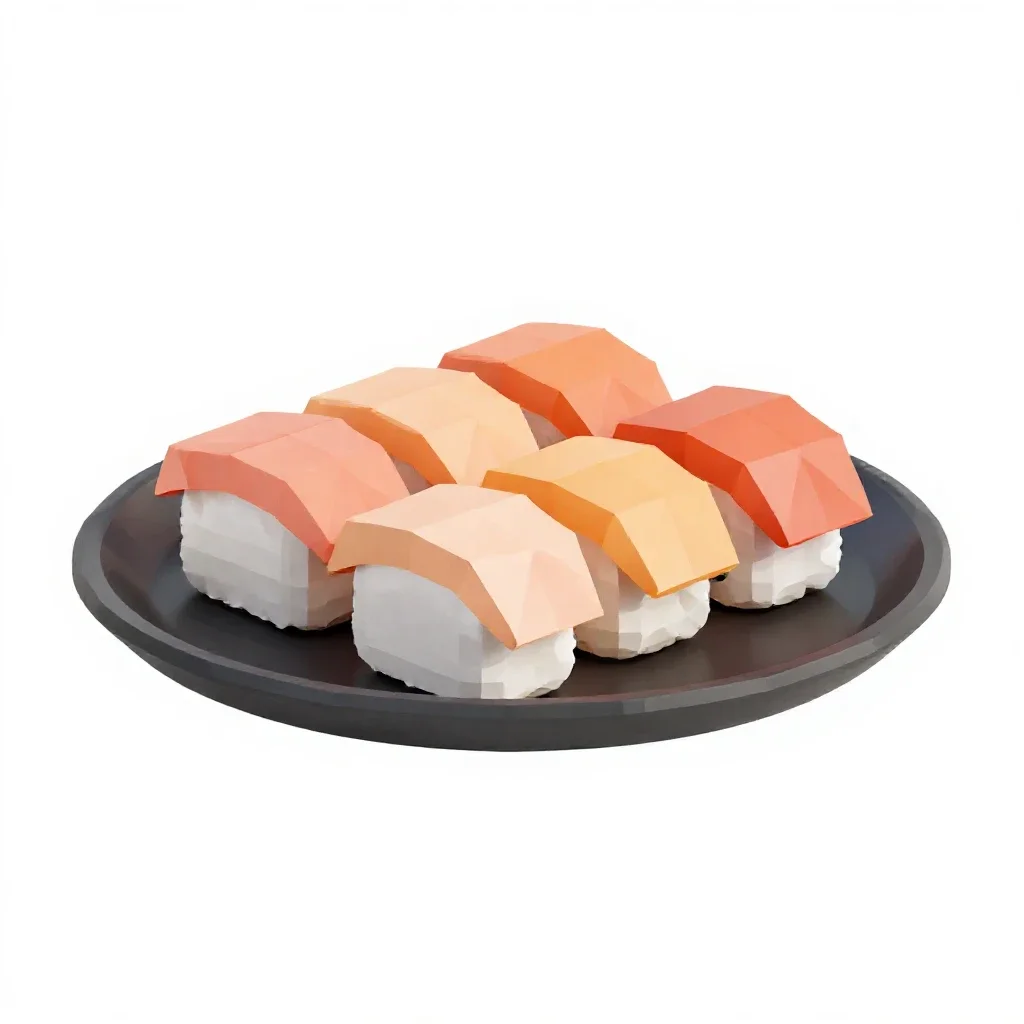 Sushi platter isolated on a white background