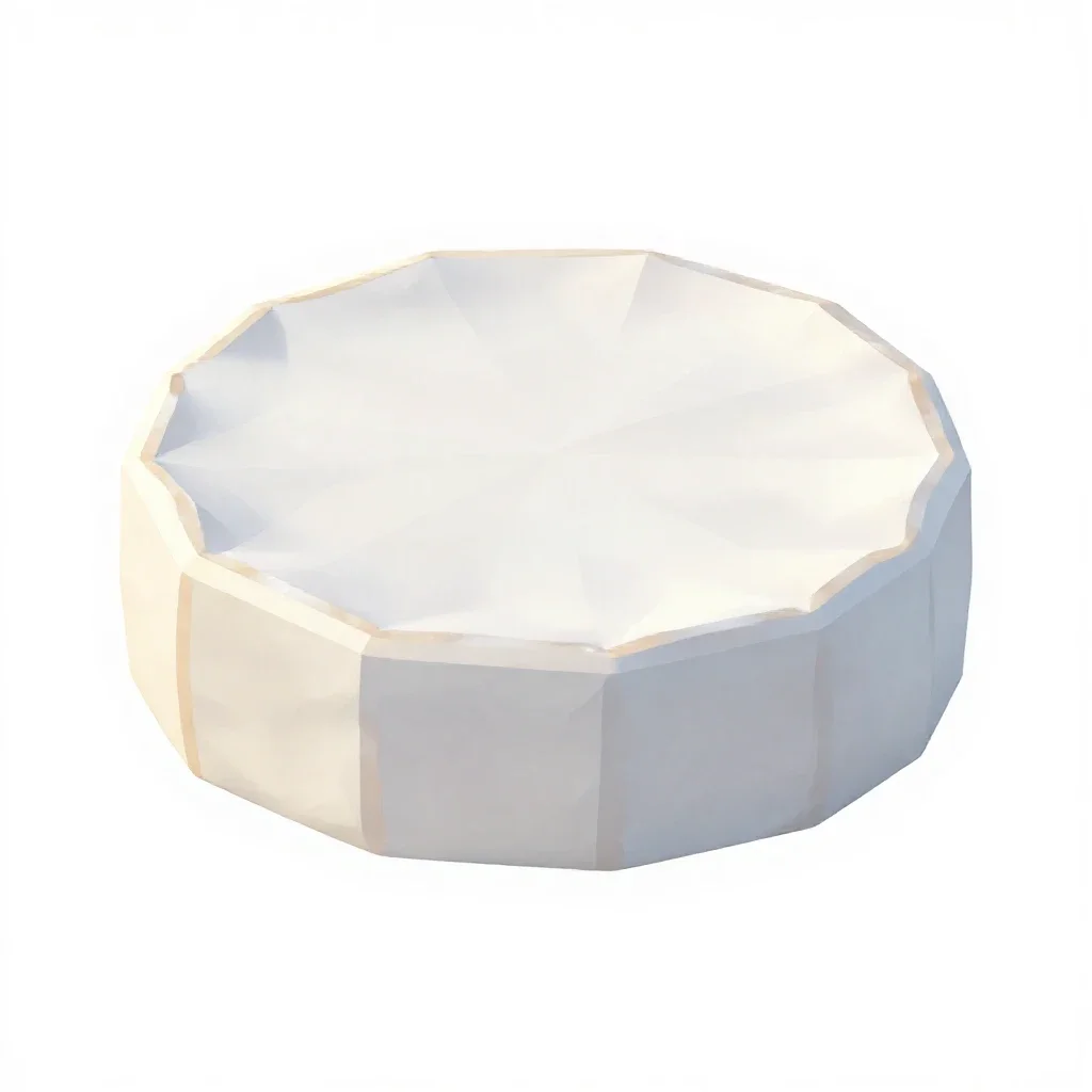 Wheel of brie isolated on a white background