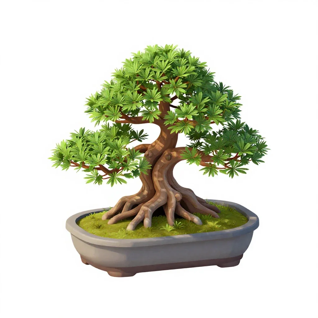 Bonsai training kit isolated on a white background