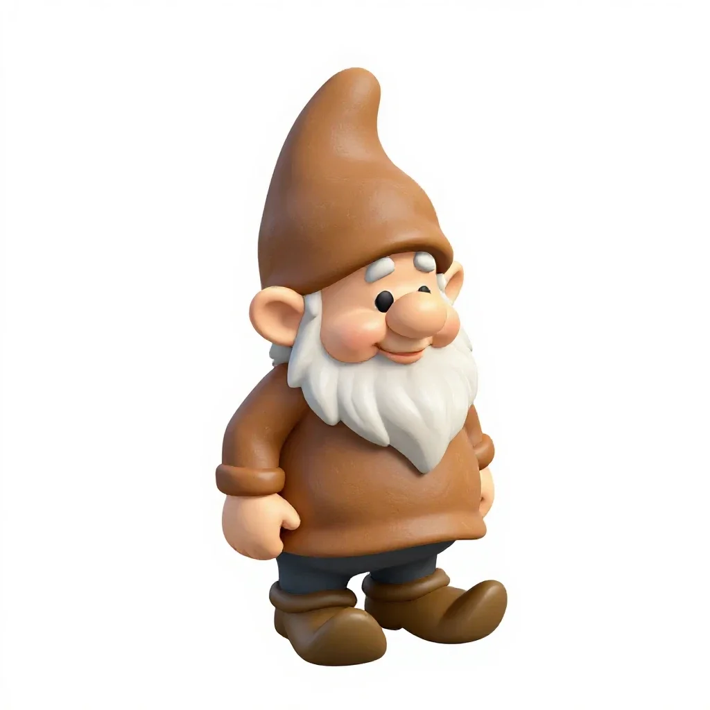 Garden gnome isolated on a white background