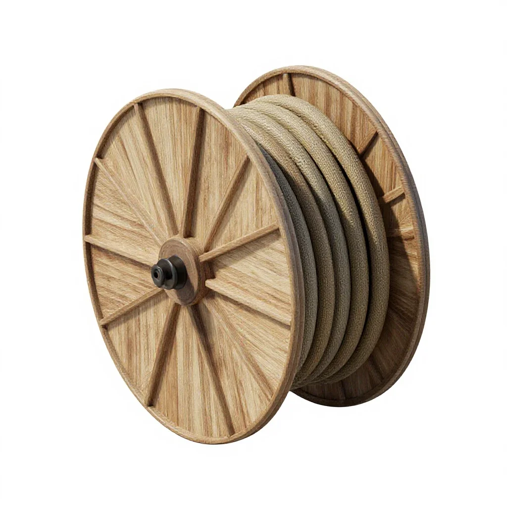Hose reel isolated on a white background