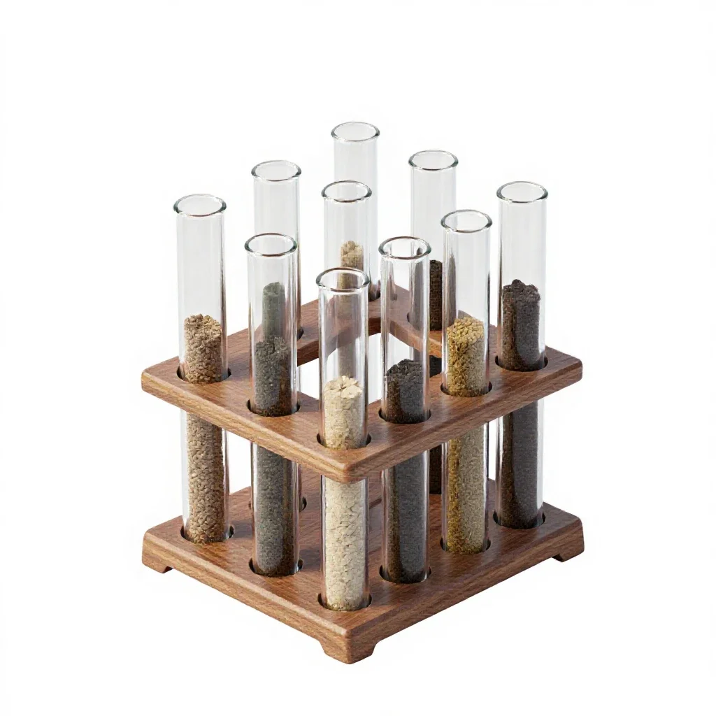 Propagation station with glass tubes isolated on a white background