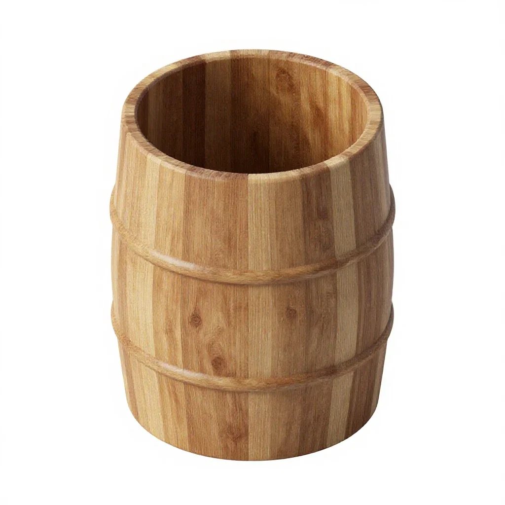Rain barrel isolated on a white background
