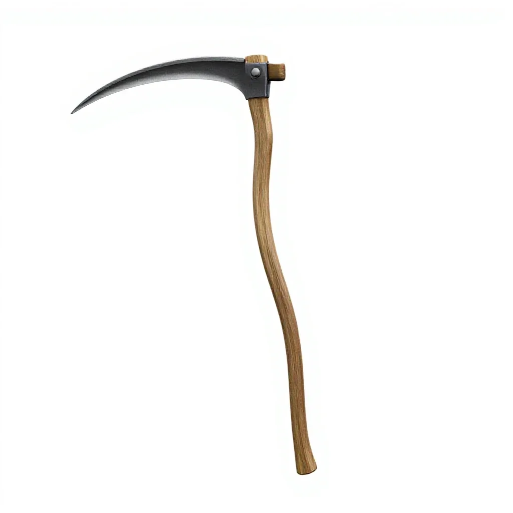 Scythe isolated on a white background