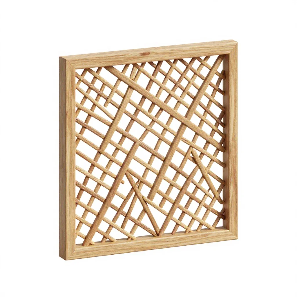 Trellis panel isolated on a white background