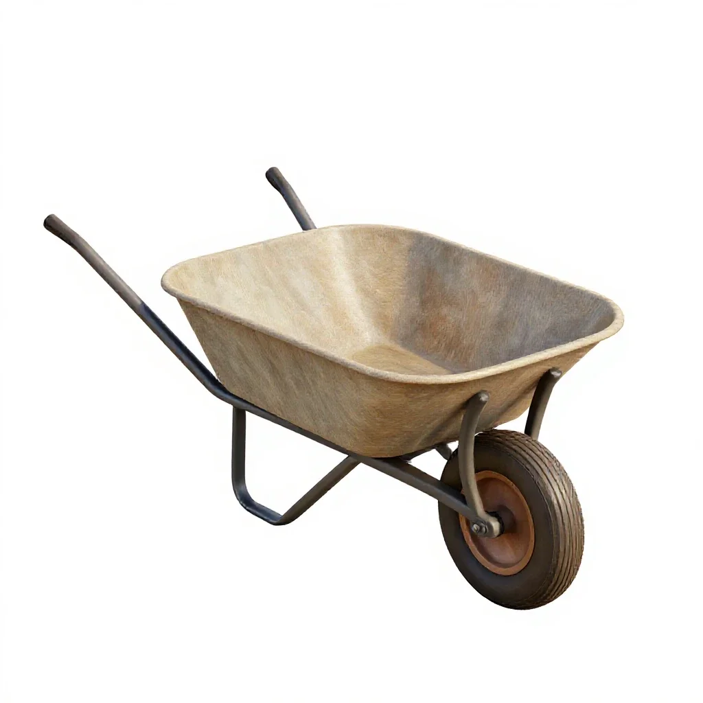 Wheelbarrow isolated on a white background