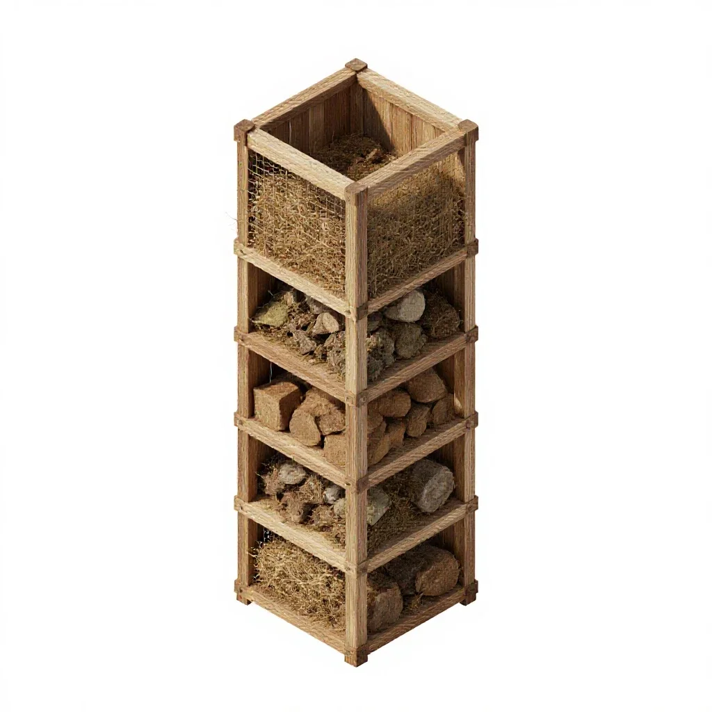 Worm farm tower isolated on a white background