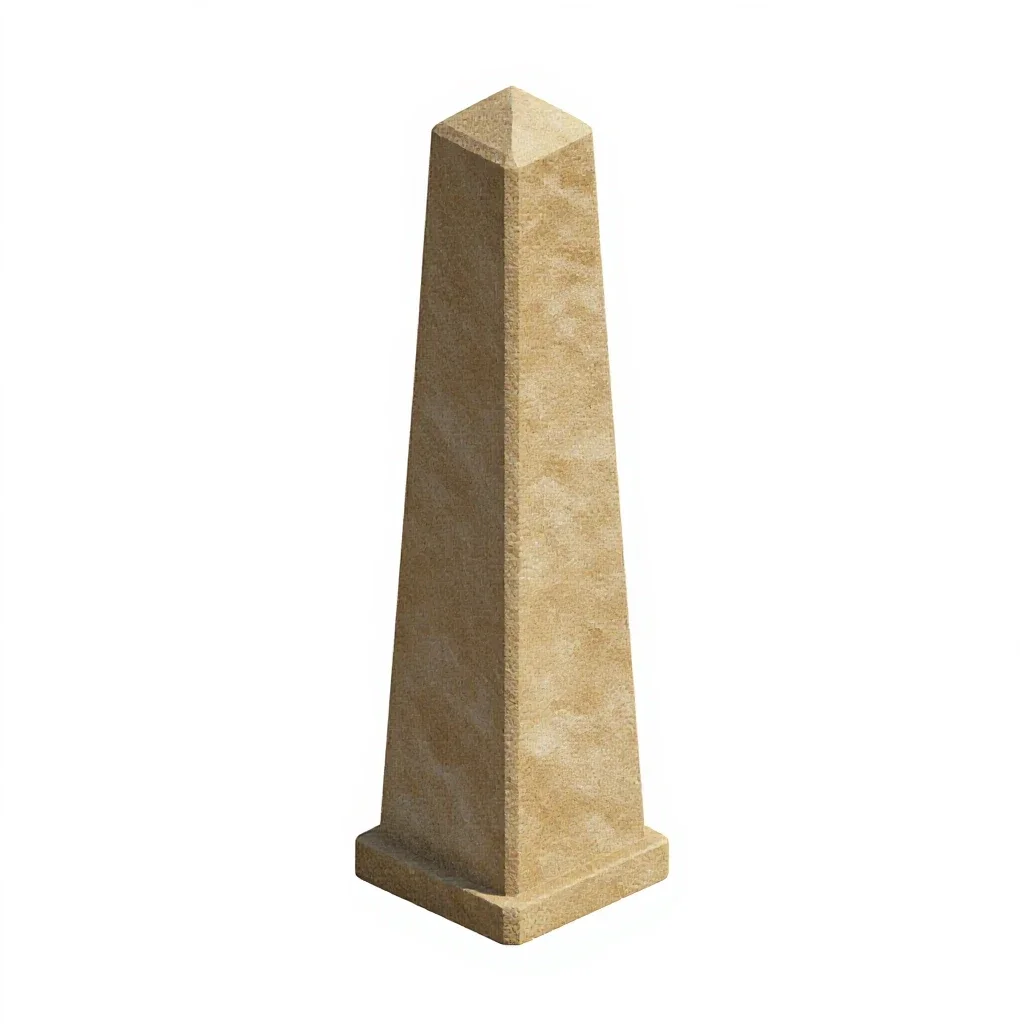 Obelisk plant support isolated on a white background